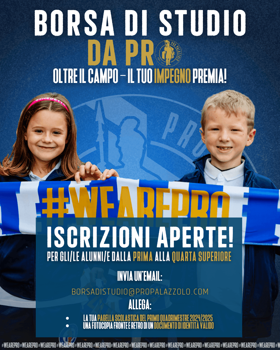 🎓 BORSA DI STUDIO PRO PALAZZOLO Sport. Studio. Futuro.